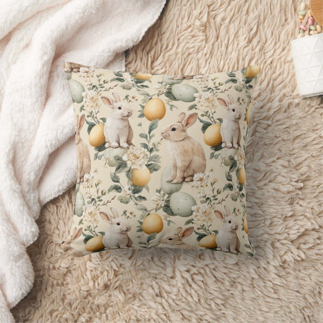Almofada Coelho de Páscoa Floral Vintage (5) (Cobertor)