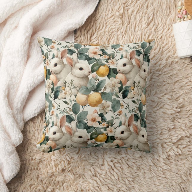 Almofada Coelho de Páscoa Floral Vintage (9) (Cobertor)