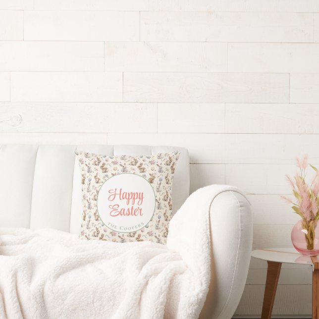 Almofada Coelho e Ovos Floral (Sofá)