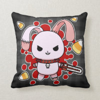 Coelho mau bonito de Kawaii com serra de cadeia