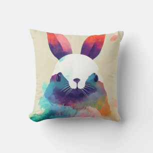 Almofada Coelho Natureza Selvagem Cores de Animais