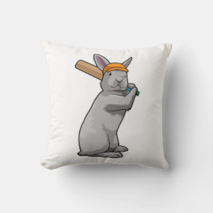 Almofada Coelho no Cricket com morcego de Cricket
