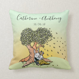 Almofada Coelhos Bonitos Fofos com Nomes Casamento/Aniversá