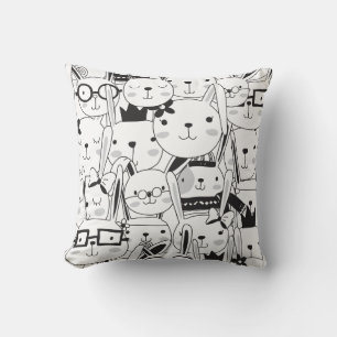 Almofada Coelhos coelhinhos de cartoon bonitos muitos coelh