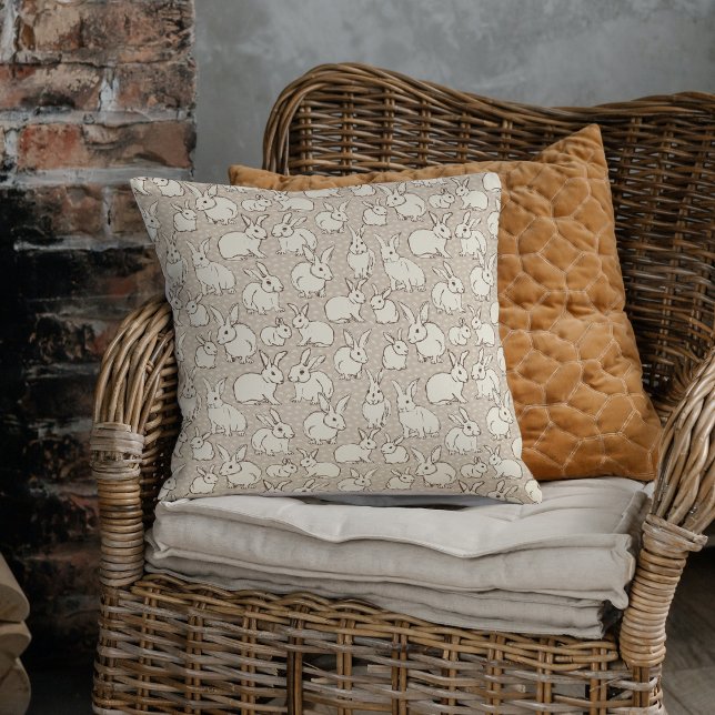 Almofada Coelhos Coelhinhos fofinhos Bonanza - padrão. (Criador carregado)