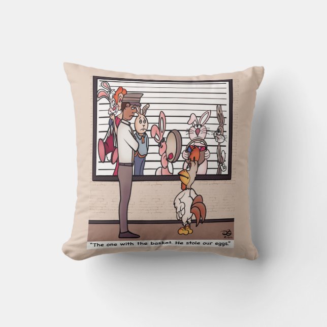 Almofada Coelhos De Um Travesseiro decorativo De Linear (Frente)