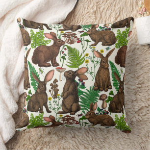 Almofada Coelhos e flora florestal 4