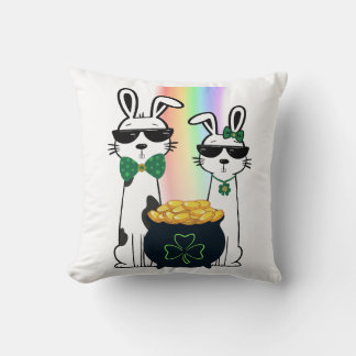 Almofada Coelhos Legais e Pote de Ouro