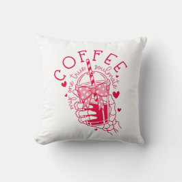 Almofada Coffee My One True Soulmate Red Skeleton Hand