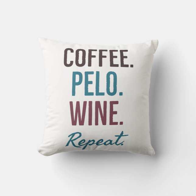 Almofada Coffee pelo vinho repetir (Frente)