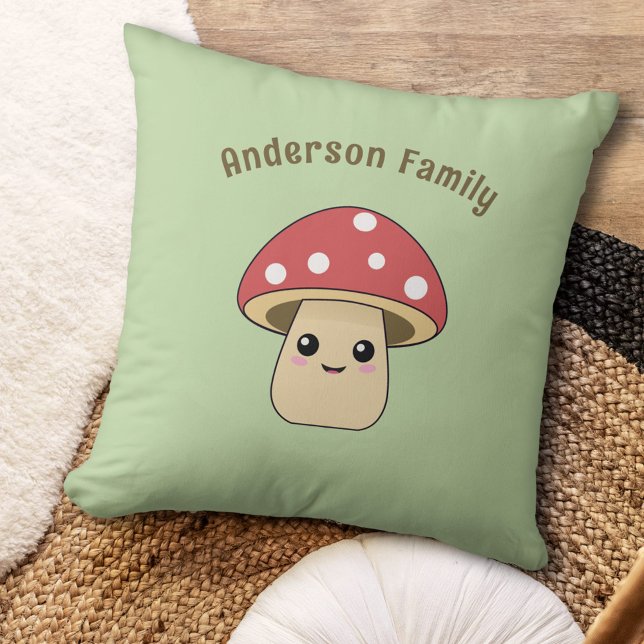 Almofada Cogumelo (Cute Mushroom Green Pillow)