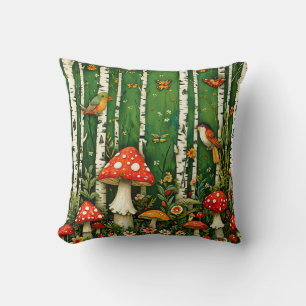 Almofada 🍄 Cogumelos Encantados de Contos de Fadas  Flores
