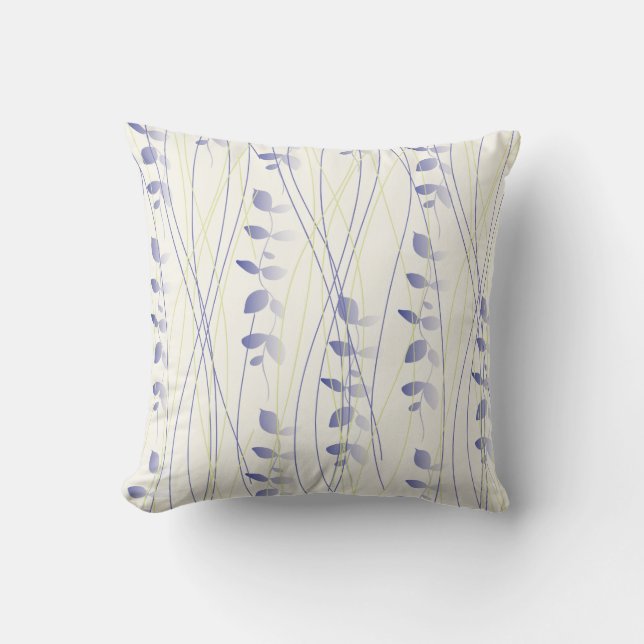 Almofada Cojín con diseño de hojas difuminadas. (Frente)