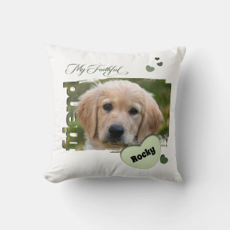 Almofada Cojín Customizable Pet Photo  "My Faithful Friend"