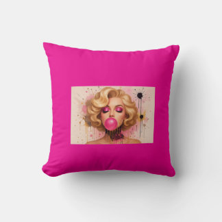Almofada Cojín Decorativo Pop Art Glam – Mujer Rubia