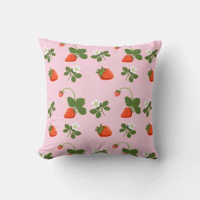Almofada Cojín Decorativo Strawberries (Frente)