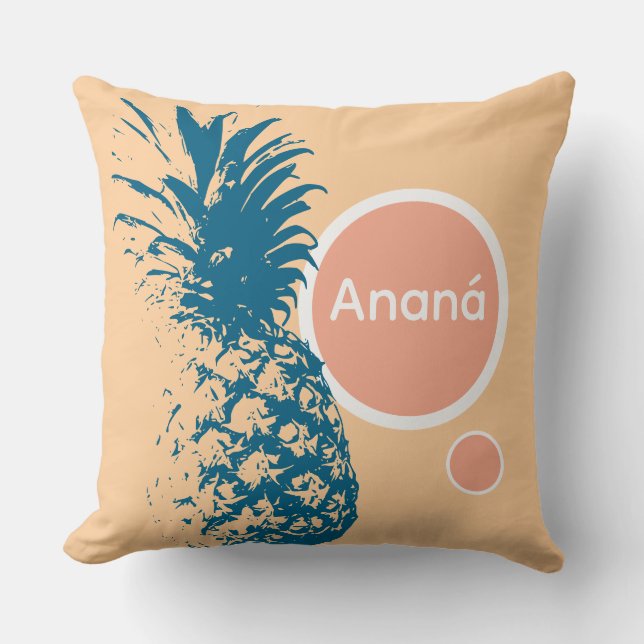 Almofada Cojín diseño piña colores (Frente)