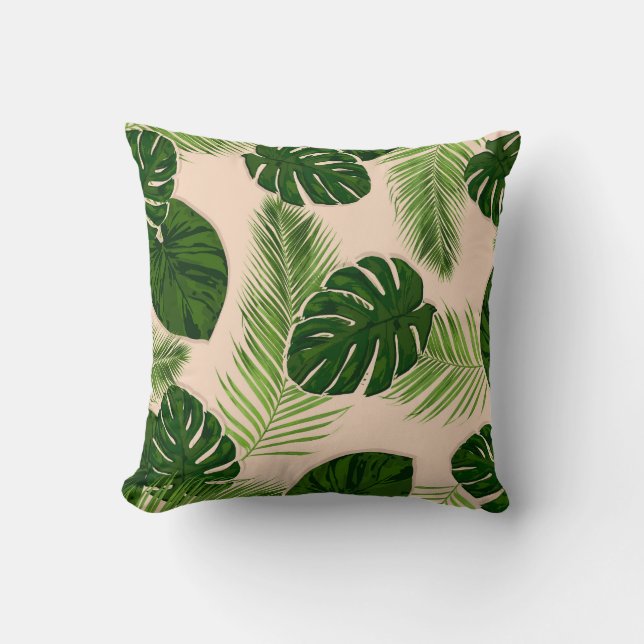 Almofada Cojín tropical de decoración. (Frente)