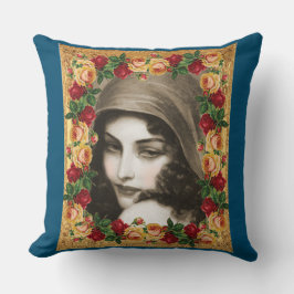 Almofada Colagem da safra Retro com rendas e flores