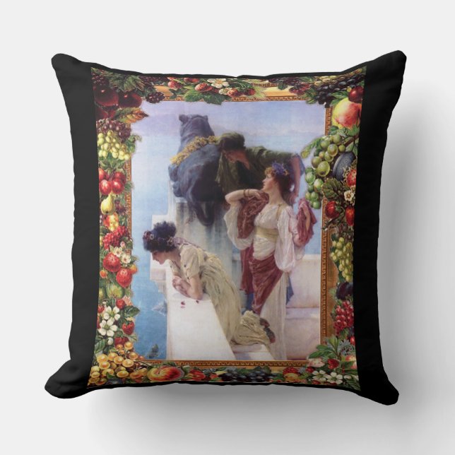 Almofada Colagem da safra Retro com rendas e flores (Frente)