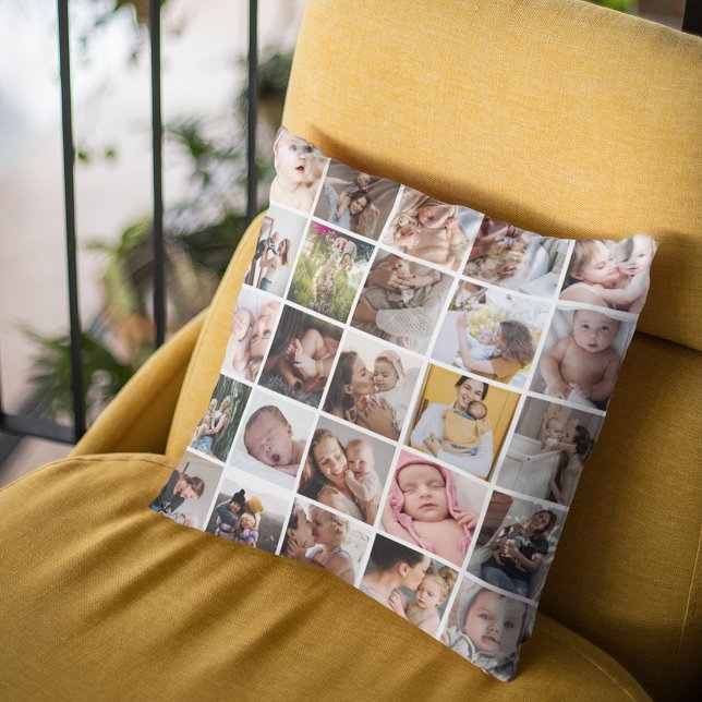 Almofada Colagem de 25 Fotos Personalizadas (Criador carregado)