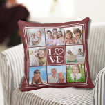 Almofada Colagem de 8 fotos do LOVE (cor sólida alterável)<br><div class="desc">Mostre oito das suas fotos favoritas em torno da palavra AMOR no centro e uma cor de fundo robusta e robusta que muda para frente e para trás. DICA DA FOTO: Para obter os melhores resultados mais rápidos, escolha uma foto com o assunto no meio e/ou faça a pré-seleção em...</div>