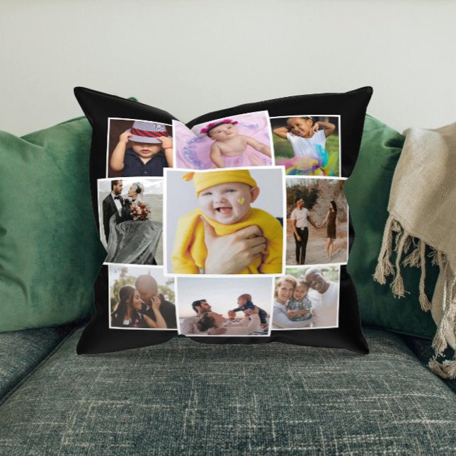 Almofada Colagem de 9 Fotos Personalizada (Criador carregado)