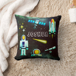 Almofada Colagem de Astronautas Divertidos Personalizada