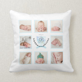 ALMOFADA COLAGEM DE FOTO DO MENINO DO BEBÊ PERSONALIZADA CO