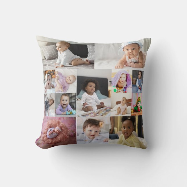 Almofada Colagem de Fotografias do Design 14 (Frente)