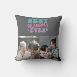 Almofada Colagem de Fotografias Personalizada da Melhor Avó