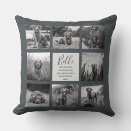 Almofada Colagem de Fotografias Personalizada fora do Preto