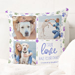 Almofada Colagem de Fotografias Personalizada Pet Dog Lover<br><div class="desc">O Verdadeiro Amor Tem Quatro Patas! Celebre seu melhor amigo com um travesseiro de colagem de fotos de cão exclusivo e personalizado. Surpreenda seu amante favorito de cachorro, seja aniversário, Dia de as mães, dia de os namorados ou Natal com esse travesseiro de fotógrafo amoroso. Esse Verdadeiro Amor com travesseiro...</div>