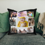 Almofada Colagem de Fotos 9 Personalizada<br><div class="desc">Faça nove travesseiros decorativos de fotos personalizadas de Ricaso - adicione suas próprias fotografias ou arte</div>