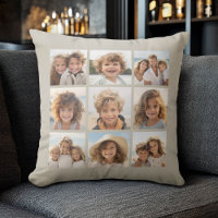 Colagem de Fotos com 9 fotos quadradas - Taupe