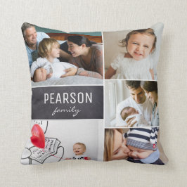 Almofada Colagem de Fotos da Família Personalizada Mãe