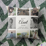 Almofada Colagem de Fotos da Melhor Tia de Tia Eterna Moder<br><div class="desc">Para a melhor tia de sempre na sua vida: um travesseiro decorativo de colagem de fotos da família de instagram moderno,  moderno,  com tipografia moderna e seu nome e mensagem pessoais.</div>