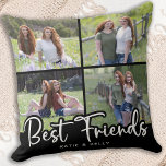 Almofada Colagem de Fotos de Amizade Legal dos Melhores Ami<br><div class="desc">Celebre seu melhor amigo e amizade com um travesseiro personalizado de manutenção de colagem de fotos. Seja aniversário ou Natal, este travesseiro de melhores amigos é um presente maravilhoso que será tesouro para os próximos anos. O travesseiro tem dois lados para que você possa fazer fotos diferentes em cada lado....</div>