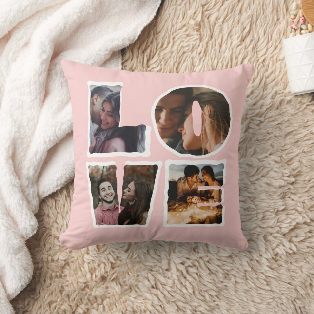 Almofada Colagem de Fotos de AMOR Personalizada Presente (Cobertor)