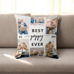 Almofada Colagem de Fotos de Avô Poppy<br><div class="desc">Celebre o vínculo especial entre Poppy e seus netos com o Travesseiro decorativo "Vovô Vovô Vovô Vovô Foto Colagem". Este travesseiro decorativo personalizado apresenta uma bela colagem organizada de fotos queridas, capturando momentos preciosos e memórias alegres compartilhadas com seus queridos netos. O título sincero "Poppy" é exibido com destaque, adicionando...</div>