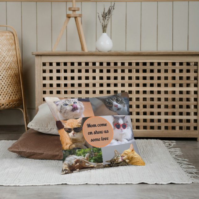 Almofada Colagem de Fotos de Pet Personalizada Moderna e Bo (Criador carregado)