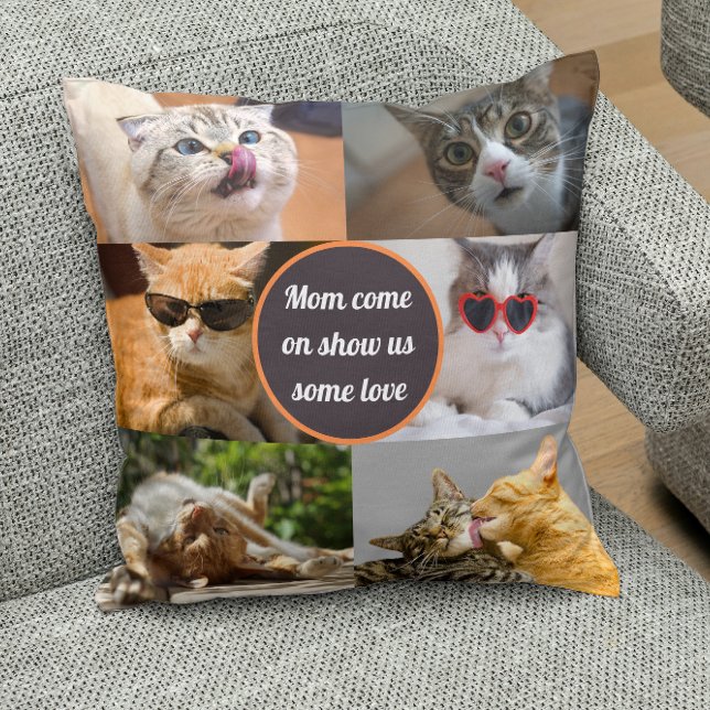 Almofada Colagem de Fotos de Pet Personalizada Moderna e Bo (Criador carregado)