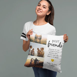 Almofada Colagem de Fotos e Citações das Melhores Amigas da