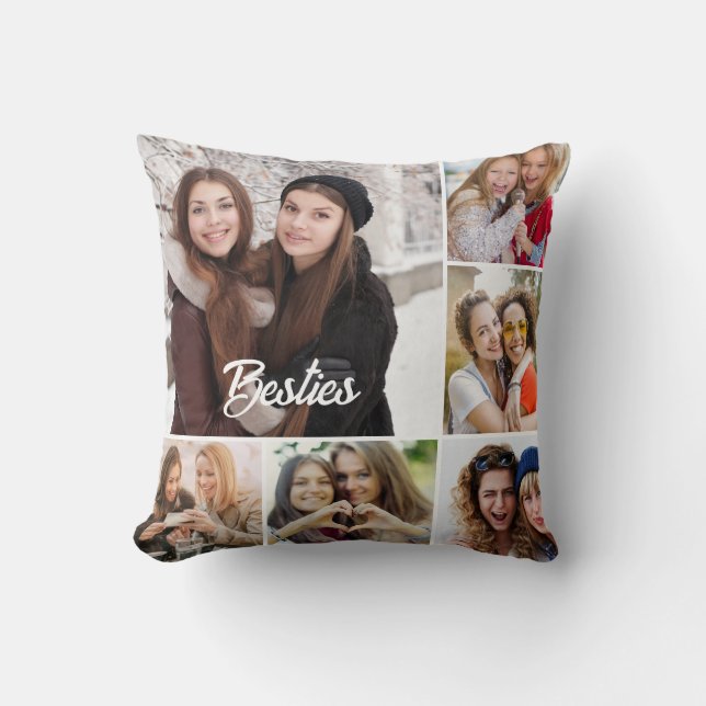 Almofada Colagem de Fotos "Melhores Amigas" Personalizada (Frente)
