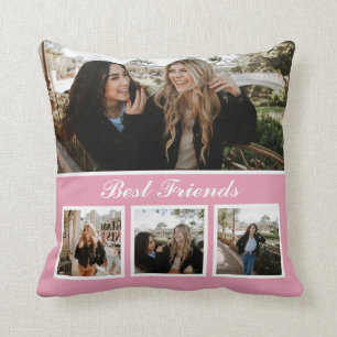 Almofada Colagem de Fotos Moderna Besties BFF