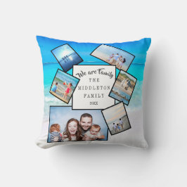 Almofada Colagem de Fotos Oceano Familiar Espalhado