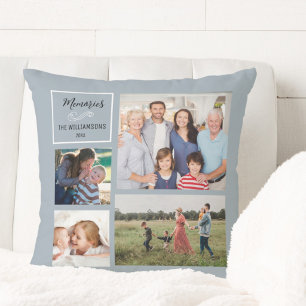 Almofada Colagem de Fotos Personalizada 4 Moderna Família