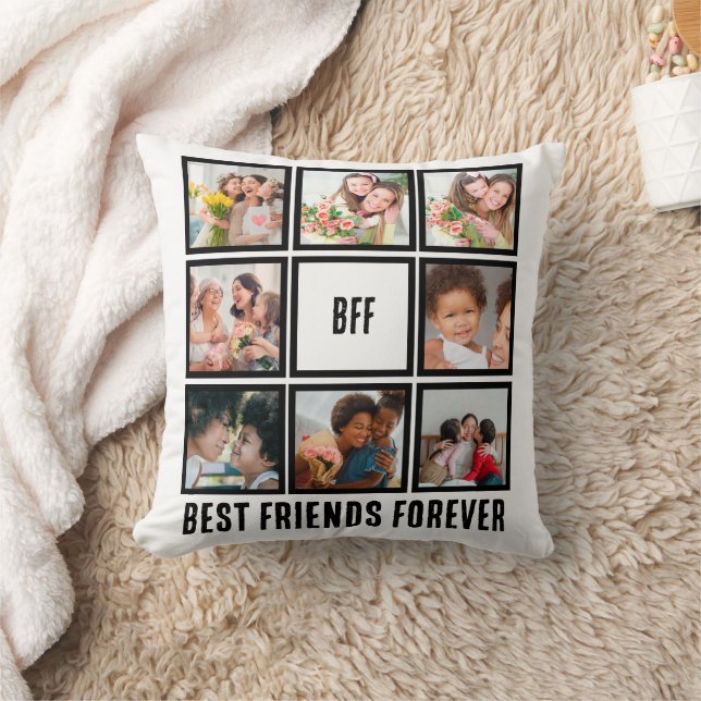 Almofada Colagem de Fotos Personalizada BFF Melhores Amigos (Cobertor)