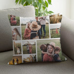 Almofada Colagem de Fotos Personalizada da Família<br><div class="desc">Travesseiro decorativo Personalizado de Colagem de Fotos da Família</div>