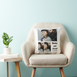 Almofada Colagem de Fotos Personalizada do Convite de Casam
